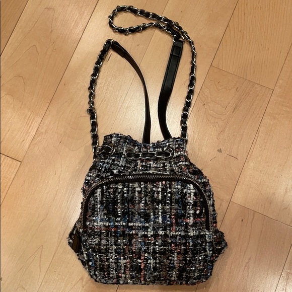 Zara Tweed Zara Mini Backpack Micro Mini Bag: Zara Backpack - YouTube main image 4